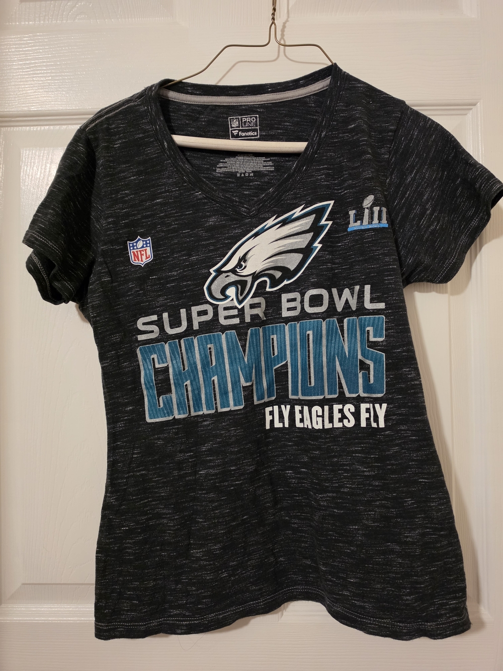 Fanatics Black Heather Philadelphia Eagles Graphic Tee